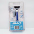 Gillette 3 Aqua-Grip Men's Razor handle 2 Refills (1 handle and 2 replacement cartridges)