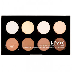 NYX Cosmetics Highlight & Contour Pro Palette (8 shades) - a palette for face contouring.