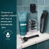 Men's grooming set for intimate hair care Gillette Intimate (trimmer and razor with three cartridges/stand and shaving cream 177 ml)
