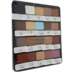 Набор теней (Тестер) NYX Cosmetics 20 Color Eyeshadow Tester Palette The Runway Colletion ES01-20