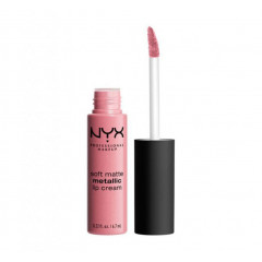 NYX Cosmetics Soft Matte Metallic Lip Cream in liquid form with a metallic finish Milan (SMMLC10)