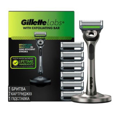Gillette Labs razor with exfoliating strip 1 razor 1 stand 7 cartridges
