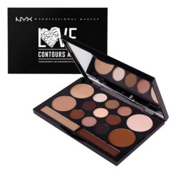 NYX Love Contours All Palette (eye shadows + brow powder + highlighter + contouring powder)
