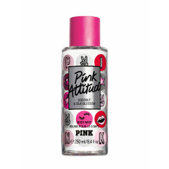 Парфумований спрей для тіла Victoria's Secret Pink Attitude Body Mist з ароматом кокосового шовку, об'ємом 250 мл.