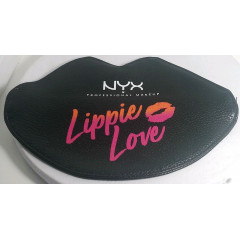 Ulta Xo Lippie Love Nyx Lips Makeup Bag Black Lip zippered cosmetic pouch.