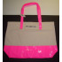 Victoria's Secret Logo Shopper Beach Large Tote Bag in Pink Beige Color