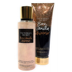 Парфюмированный набор Victoria"s Secret Bare Vanilla Shimmer спрей и лосьон для тела (250 мл и 236 мл)