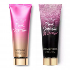 Perfumed set from Victoria's Secret that includes two body lotions Pure Seduction with and without shimmer (2x236 ml)