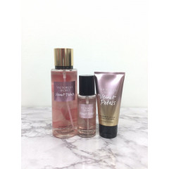 Perfumed set Victoria's Secret Velvet Petals (spray 250 ml, and spray and lotion in travel size of 75 ml)