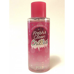 Різдвяний парфумований спр для тіла Victoria's Secret Fresh Clean Chilled Mist PINK 250 мл.