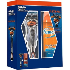 Подарунковий набір для гоління Gillette Fusion ProGlide Flexball1 станок 1 картридж і гель для гоління 75 мл)