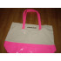 Victoria's Secret Logo Shopper Beach Large Tote Bag in Pink Beige Color