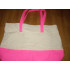 Victoria's Secret Logo Shopper Beach Large Tote Bag in Pink Beige Color