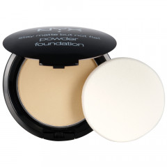 Tonal foundation-powder for the face NYX Cosmetics Stay Matte But Not Flat Powder Foundation NUDE (SMP02)