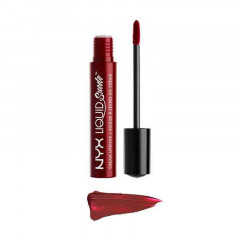 NYX Cosmetics Liquid Suede Cream Lipstick (4ml) CH SKIES - DEEP WINE RED (LSCL03) - Liquid lipstick for lips