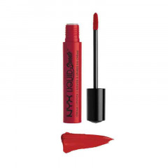 NYX Cosmetics Liquid Suede Cream Lipstick (4 ml) KITTEN HEELS - BRIGHT RED (LSCL11)