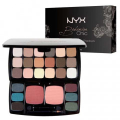 NYX Cosmetics Bohemian Chic Nude Matte Collection makeup set (24 eyeshadow shades and 2 blush shades)