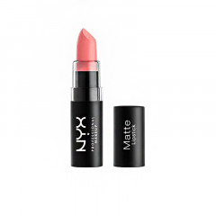 NYX Cosmetics Matte Lipstick Pale Pink - Light blue-toned pink MLS04 is a matte lipstick for lips.