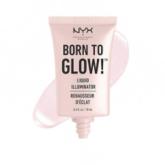 NYX Cosmetics Born To Glow Liquid Illuminator Cream Highlighter (18 ml) Sunbeam - Pale pink pearl (LI01)