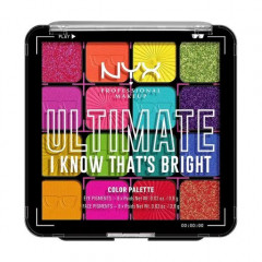 Палетка тіней для повік NYX Professional Makeup Ultimate Shadow Palette 16 відтінків I Know Thats Bright 12.8 г