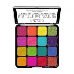 Палетка теней для век NYX Professional Makeup Ultimate Shadow Palette 16 оттенков  I Know Thats Bright 12.8 г