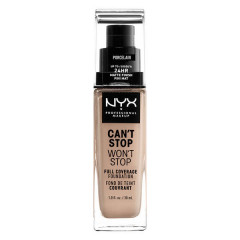 Тональна основа NYX Cosmetics Can't Stop Won't Stop Full Coverage Foundation Light Porcelain (CSWSF1.3) - Основа для макіяжу Can't Stop Won't Stop від NYX Cosmetics у відтінку світлого порцеляну (CSWSF1.3)