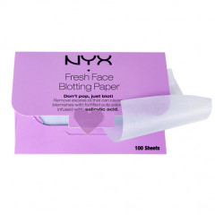 Matte face cleansing wipes NYX Cosmetics Blotting Paper FRESH FACE BLOTTING PAPER 100 sheets (BPRBC)