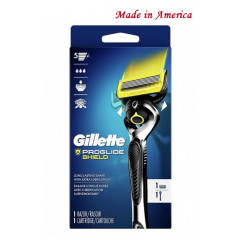 Men's razor Gillette ProGlide Shield with 5 blades Made in America 1 handle and 1 cartridge