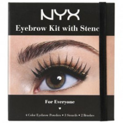 Набір тіней для брів з трафаретом NYX Cosmetics Eyebrow Kit with Stencil (4 відтінки)