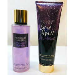 Набір парфумований Victoria`s Secret Love Spell Shimmer Fragrance Mist та Lotion спрей і лосьон для тіла (2 предмети)