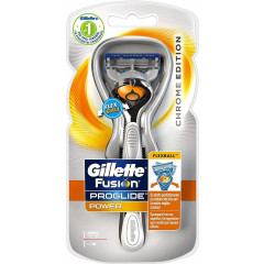 Бритва мужская Gillette Fusion ProGlide Power Flexball Chrome Edition (1 станок и 1 батарейка)