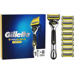 Men's razor Gillette ProShield Power (1 handle, 9 replacement cartridges and battery)