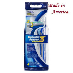 Disposable Gillette Sensor 3 Simple razors (4 pieces)