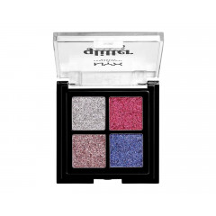 NYX Professional Makeup Glitter Goals Cream Palette Love On Top (GGCQP03) 4g, a palette of cream glitters for makeup.