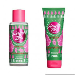 Perfumed spray and body lotion set Victoria`s Secret Pink Ginger Zen Lotion & Body Mist Set (2 items)