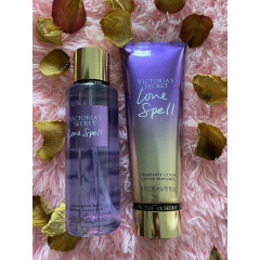 Набор парфюмированный Victoria`s Secret Love Spell Fragrance Mist & Body Lotion спрей и лосьон для тела (2 предмета)