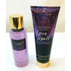 Набор парфюмированный Victoria`s Secret Love Spell Shimmer Fragrance Mist and Lotion спрей и лосьон для тела (2 предмета)