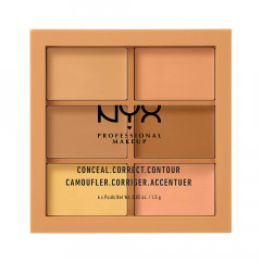 Палітра для контурингу та корекції NYX Conceal Correct Contour Palette ( відтнків) середній (3CP02)