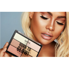 Палітра для контурингу обличчя NYX Born To Glow Highlighting Palette (6 відтінків)