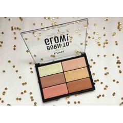 Палітра для контурингу обличчя NYX Born To Glow Highlighting Palette (6 відтінків)