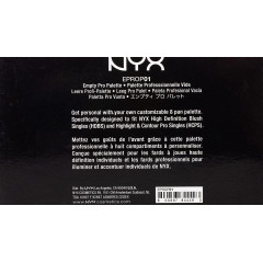 Palette refill for powders and blush NYX Cosmetics Empty Custom Pro Palette 01 (for 8 refills)
