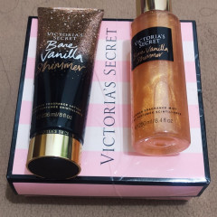 Perfumed set Victoria's Secret Bare Vanilla Shimmer spray and body lotion (250 ml and 236 ml)