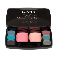 NYX Cosmetics Bohemian Chic Nude Matte Collection makeup set (24 eyeshadow shades and 2 blush shades)