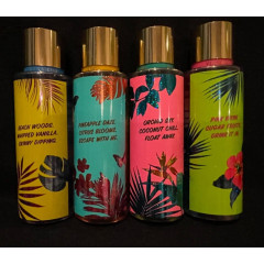 Set of perfumed body sprays Victoria's Secret Island Fling Tropic Heat Neon Palms Electric Beach (4x250 ml)