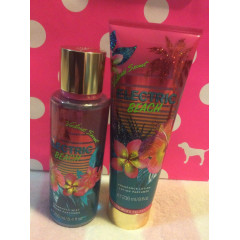Perfumed spray and body lotion set Victoria's Secret Limited Edition Electric Beach Body Mist and Lotion