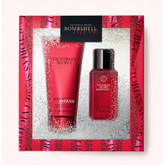 Perfumed body set Victoria's Secret Bombshell Intense travel size (spray and lotion)