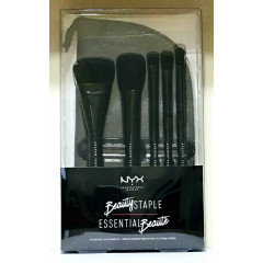 Набір пензликів NYX Beauty Staple Essential Beaute (5 пензликів та косметичка)