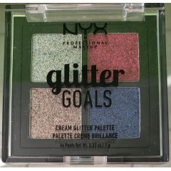 NYX Professional Makeup Glitter Goals Cream Palette Love On Top (GGCQP03) 4g, a palette of cream glitters for makeup.