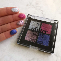 NYX Professional Makeup Glitter Goals Cream Palette Love On Top (GGCQP03) 4g, a palette of cream glitters for makeup.