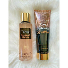 Perfume set from Victoria's Secret with 4 sprays and 4 body lotions in Pure Seduction, Love Spell, Velvet Petals, and Bare Vanilla scents (4x250 ml and 4x236 ml)